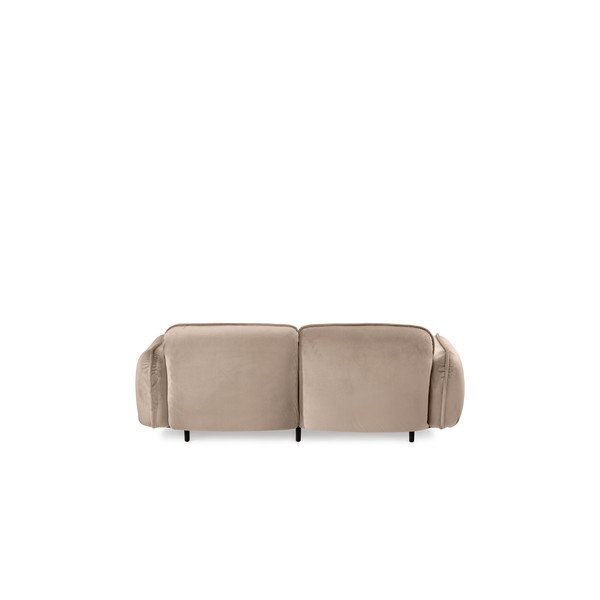 Bézs bársony kanapé 188 cm Bean – EMKO-image-4