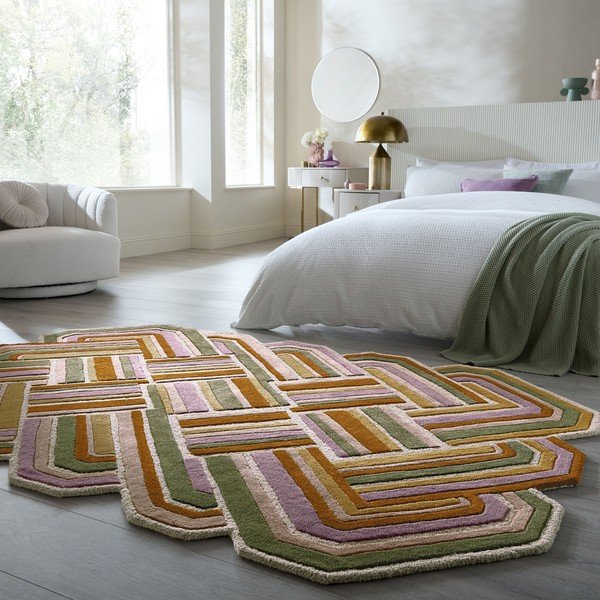 Kézi szövésű gyapjú szőnyeg 140x200 cm Lattice Shaped  – Flair Rugs-image-1