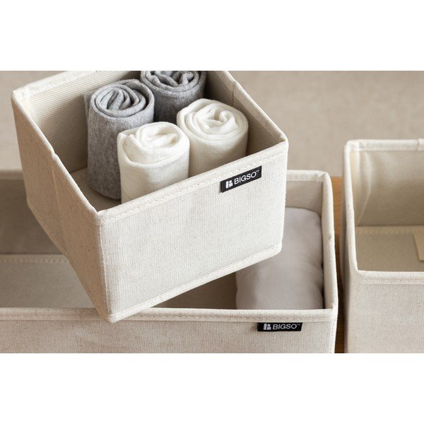 Textil fiókrendszerező készlet 3 db-os Soft Storage – Bigso-image-1
