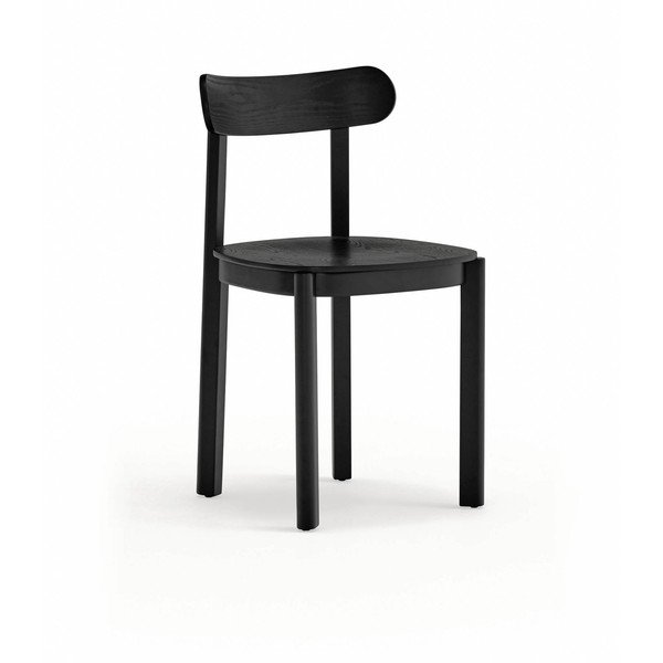 Fekete étkezőszék kőrisfa dekorral Nara – Teulat