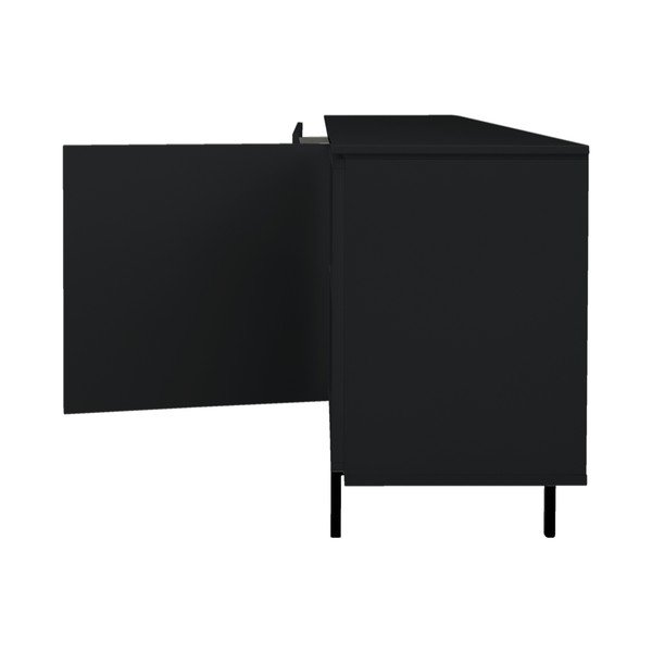 Fekete alacsony komód 210x76 cm Plain – Tenzo-image-4