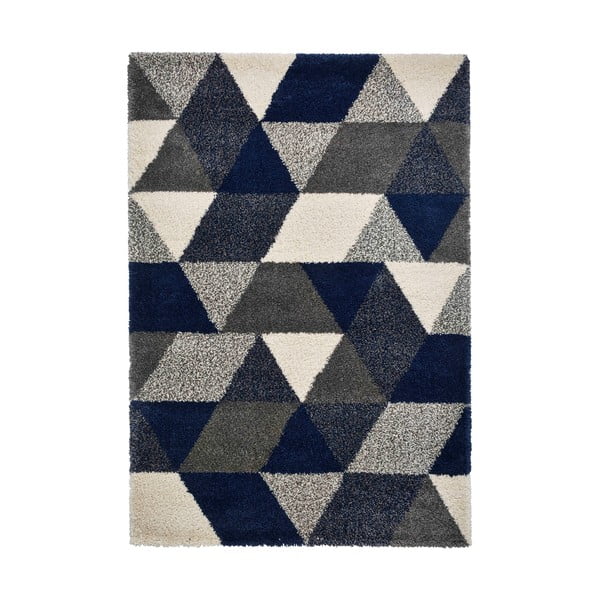Royal Nomadic Angles kék-szürke szőnyeg, 160 x 220 cm - Think Rugs