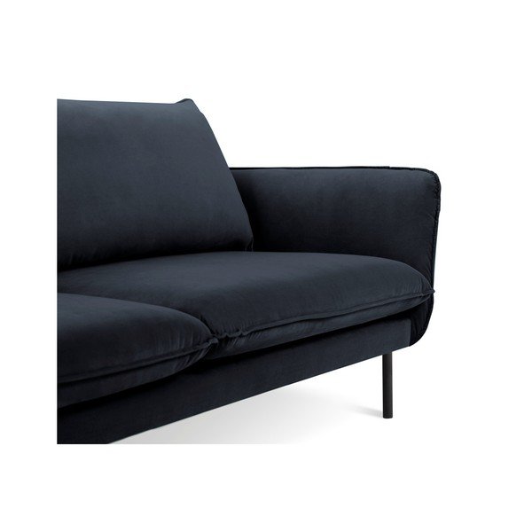 Vienna sötétkék bársony kanapé, 230 cm - Cosmopolitan Design-image-3
