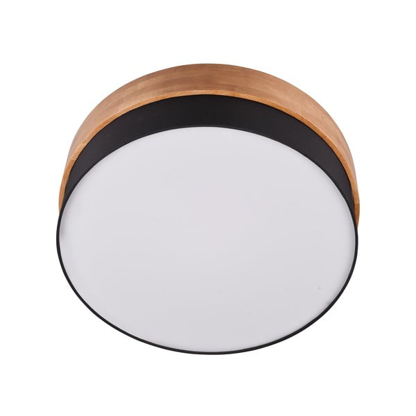 Fekete-natúr színű mennyezeti lámpa textil búrával Seasons – Trio-image-2