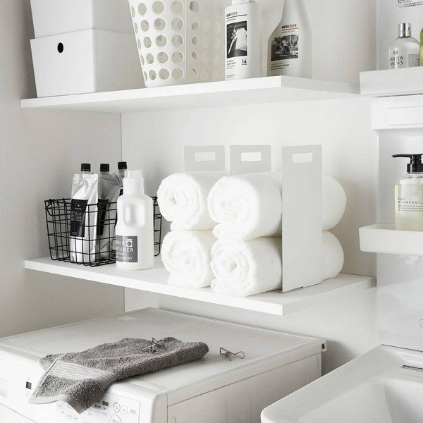 Fehér fém törölközőtartó állvány szett 2 db-os Tower – YAMAZAKI-image-1