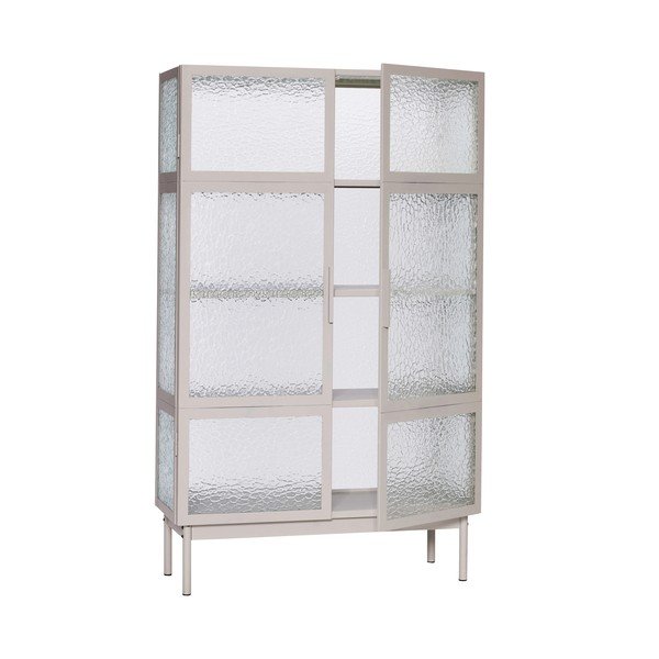 Fehér fém tálalószekrény 92x151 cm Plex – Hübsch-image-2