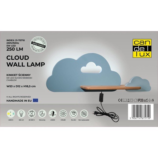 Kék gyerek lámpa Cloud – Candellux Lighting-image-2