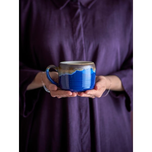 Kék-barna kőedény bögre szett 4 db-os 400 ml Sheen – Bloomingville-image-2