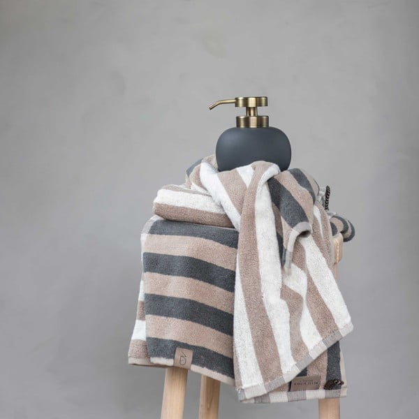 Kék-szürke organikus pamut törölköző 50x90 cm Disorder – Mette Ditmer Denmark-image-1