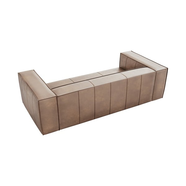 Világosbarna bőr kanapé 227 cm Madame – Windsor & Co Sofas-image-4