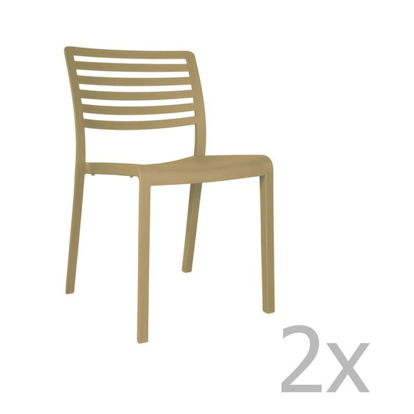 Lama homokbarna kerti szék, 2 db - Resol