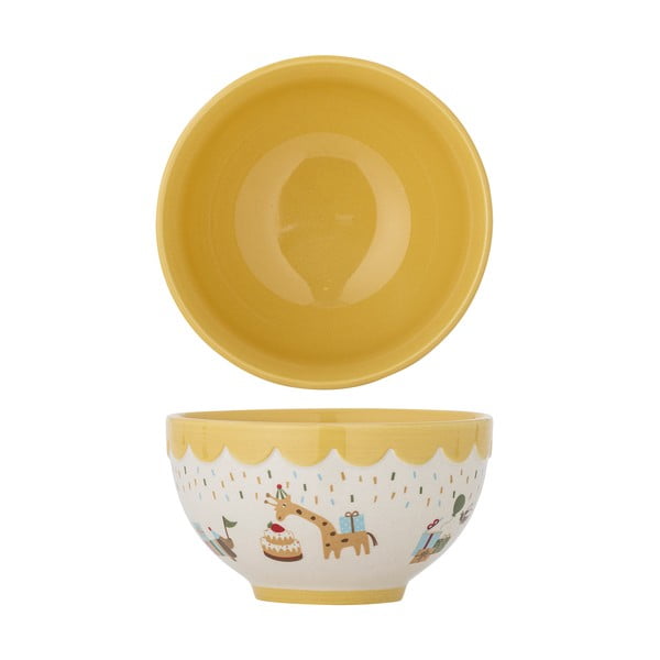 Sárga-krémszínű kőedény gyerek tálka ø 13,5 cm Celebrate – Bloomingville Mini-image-4