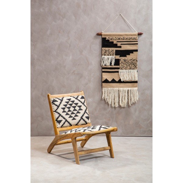 Fekete-fehér-natúr színű fotel Cefena – Premier Housewares-image-1