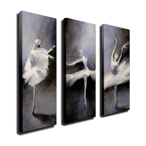 Ballet 3 részes vászon fali kép
