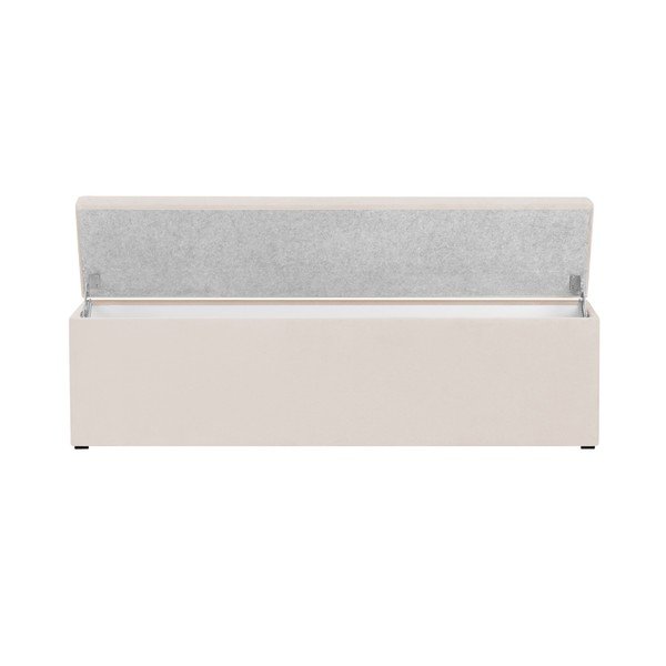 Bézs kárpitozott pad tárolóhellyel, 47 x 140 cm - Kooko Home-image-4