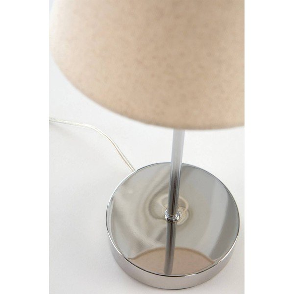 Bézs-fényes ezüstszínű textil asztali lámpa (magasság 39 cm) Lasse – Jotex-image-4