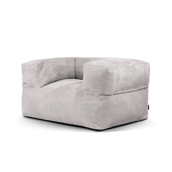 Világosszürke kordbársony babzsákfotel MooG – SLOWDOWN