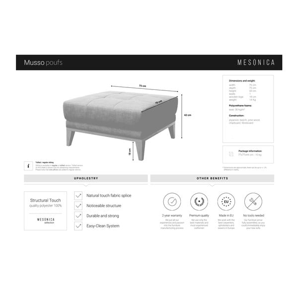 Musso krémszínű lábtartó - MESONICA-image-3