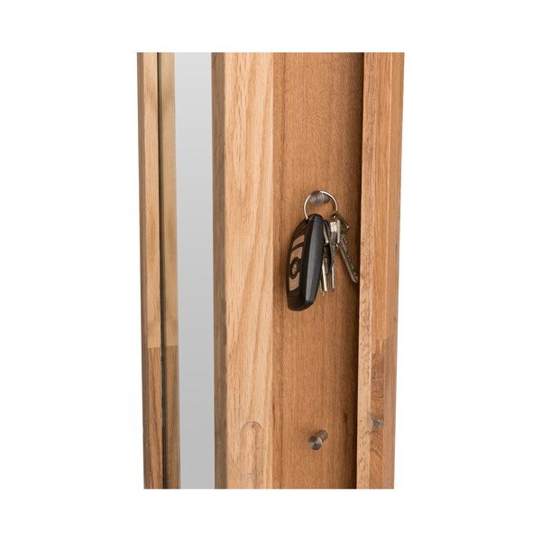 Sol natúr tölgyfa kulcstartó szekrény tükörrel - Rowico-image-2