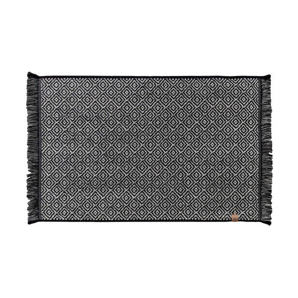 Fekete textil fürdőszobai kilépő 50x80 cm Morocco – Mette Ditmer Denmark