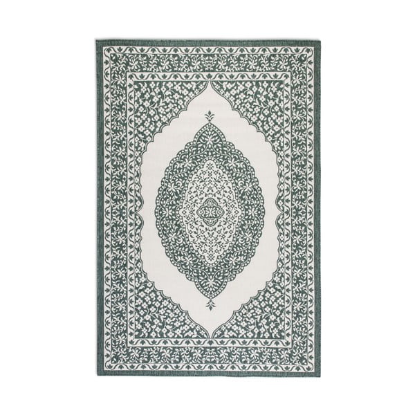 Zöld-krémszínű kültéri szőnyeg 80x150 cm Gemini – Elle Decoration