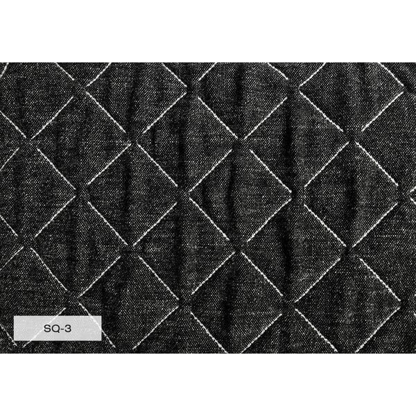 Fekete kárpitozott franciaágy tárolóhellyel, ágyráccsal 160x200 cm Sleepy Luna – Miuform-image-4