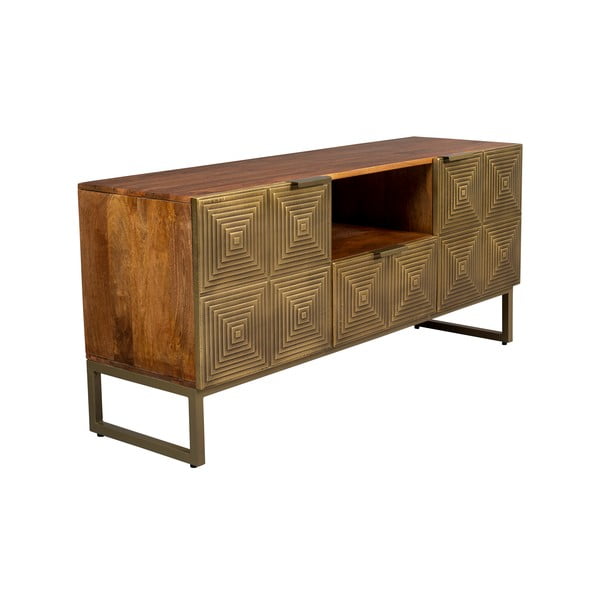 Aranyszínű mangófa TV-állvány 40x60 cm Volan – Dutchbone-image-2