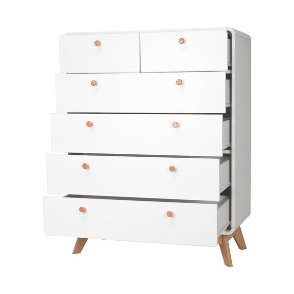 Fehér magas komód 81x104 cm Caitlin – Støraa-image-3