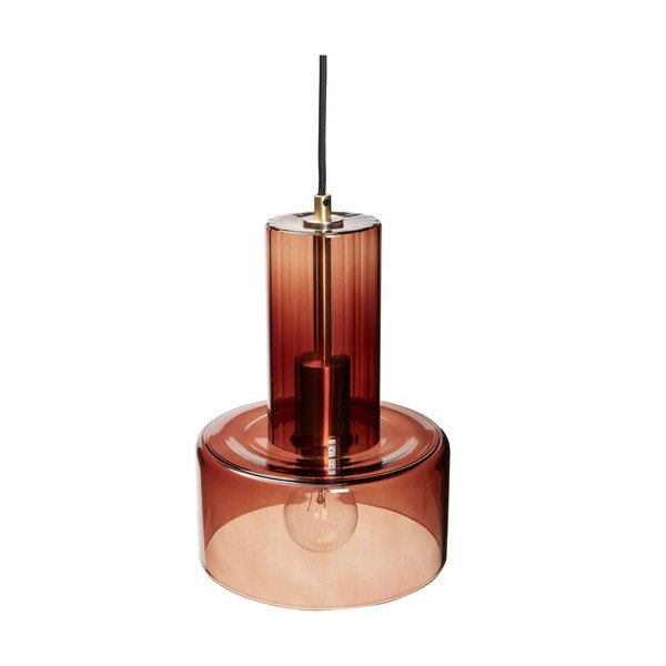 Barna dimmelhető függőlámpa üveg búrával ø 20 cm Ripple – Hübsch-image-2