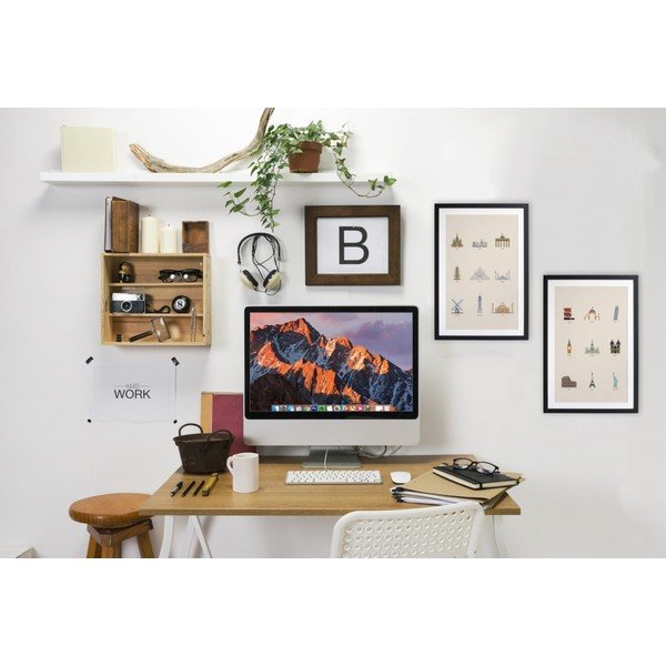 Famous Buildings plakát afrikai fűzfa kerettel, 40 x 30 cm - Really Nice Things-image-1