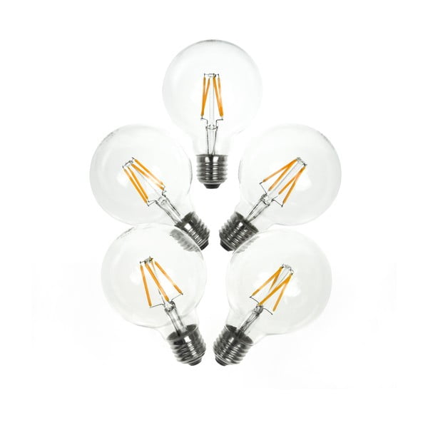 POP Crown 5 darabos LED izzókészlet, E27 4W - Bulb Attack