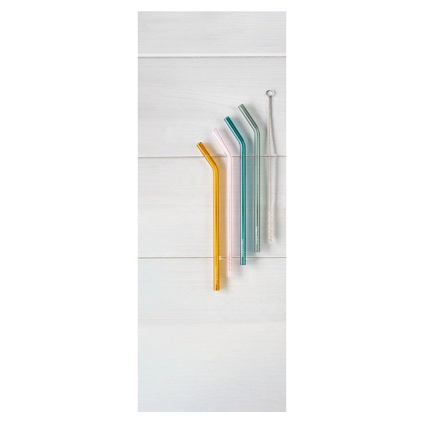 4 db-os üveg szívószál és tisztítókefe szett - Villeroy & Boch-image-1