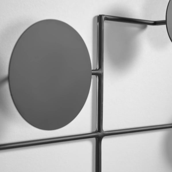 Vianela fekete fém fali fogas, 52 x 40 cm - Kave Home-image-1