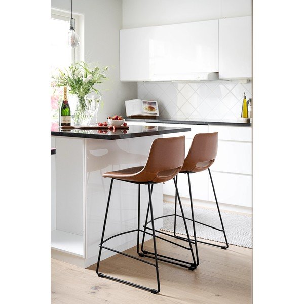 Konyakbarna bárszék szett 2 db-os 89 cm Manning - Rowico-image-1