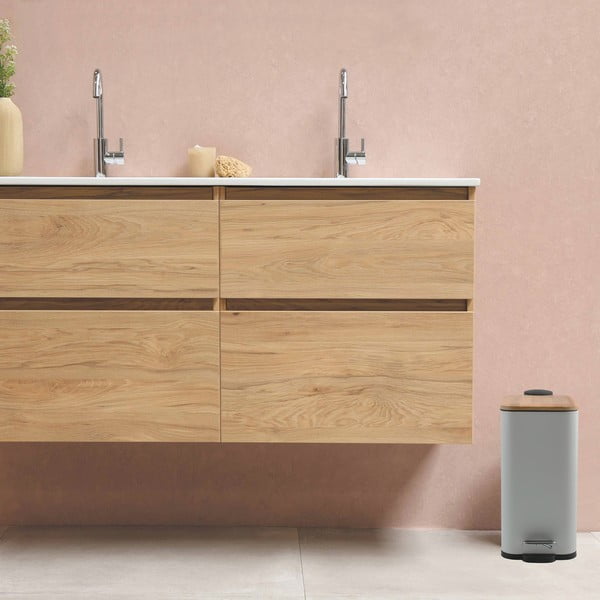 Fehér acél pedálos szemetes 5 l   Erik – Spirella-image-1