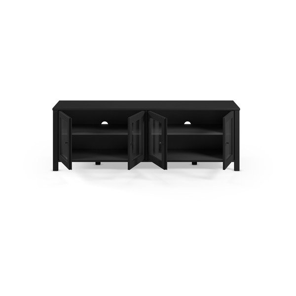 Fekete borovi fenyő TV-állvány 150x50x40 cm Alessandra – Marckeric-image-3