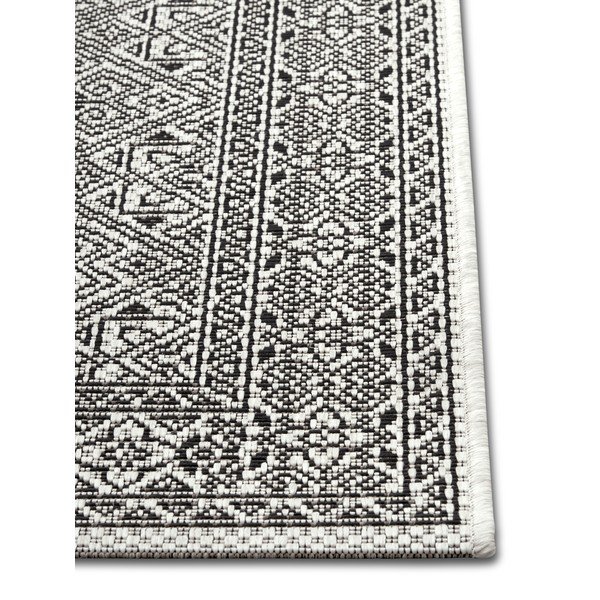 Cuadrado fekete-bézs kültéri szőnyeg, 140 x 200 cm - NORTHRUGS-image-2