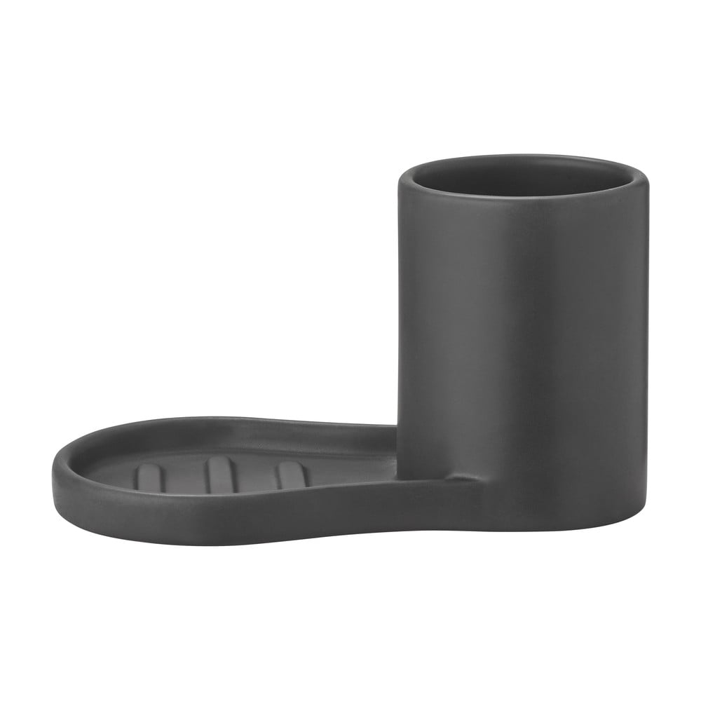 Fekete agyagkerámia mosogatóeszköz tartó Piro – Blomus