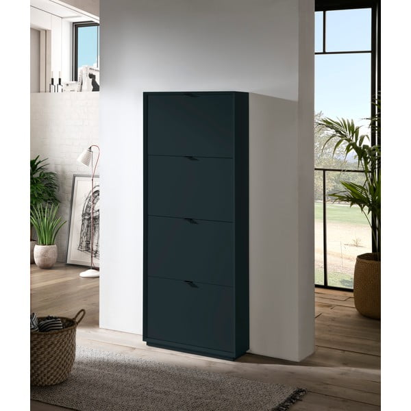 Luka petróleumkék cipőtartó szekrény 4 fiókkal - Marckeric-image-1