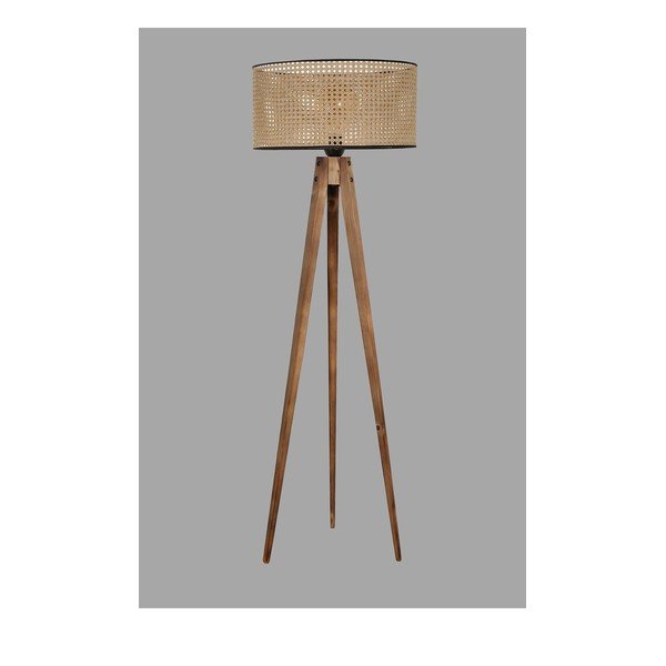 Barna állólámpa textil búrával (magasság 153 cm) Tripod – Opviq lights-image-1