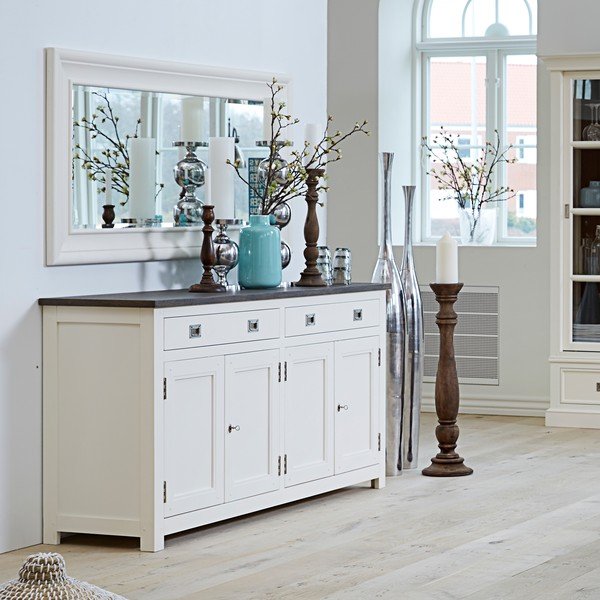 Skagen Sideboard fehér négyajtós komód 2 fiókkal - Canett-image-1