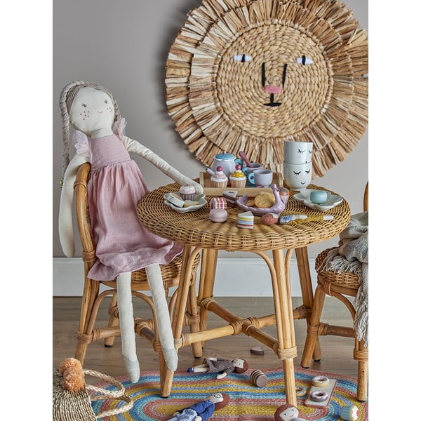 Rattan kerek gyerek asztal ø 53 cm Hortense - Bloomingville Mini-image-1