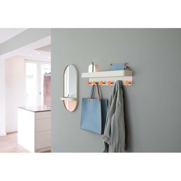 Bézs fém fali fogas polccal - Remember-image-2