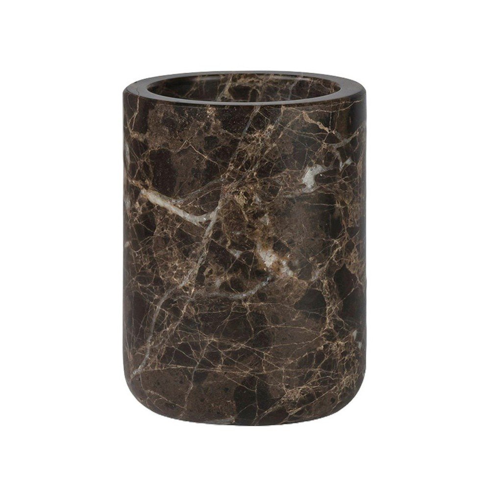 Barna márvány fogkefetartó pohár Marble – Mette Ditmer Denmark