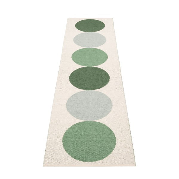 Zöld-krémszínű kültéri-beltéri futószőnyeg 70x280 cm Otto Herb – Pappelina