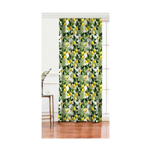 Sárga-zöld függöny 140x260 cm – Mila Home-image-1