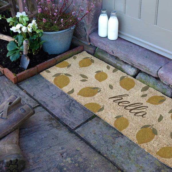 Kókuszrost lábtörlő 40x120 cm Hello Lemons – Artsy Doormats-image-3