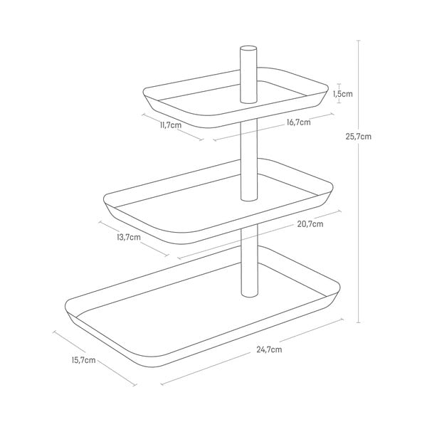 Fém ékszertartó állvány Rin – YAMAZAKI-image-4