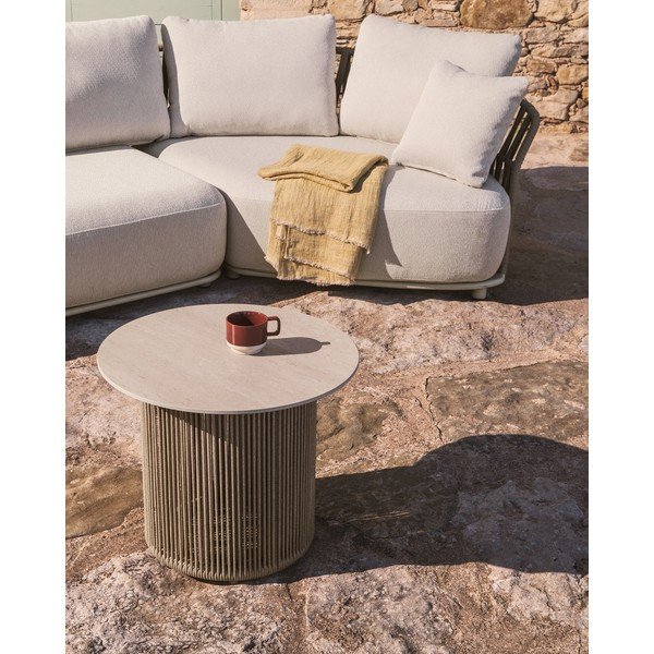 Fém kerek kerti kisasztal ø 55 cm Orosei – Kave Home-image-1
