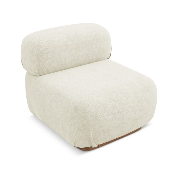 Krémszínű buklé kanapé modul Ailani – Makamii-image-1